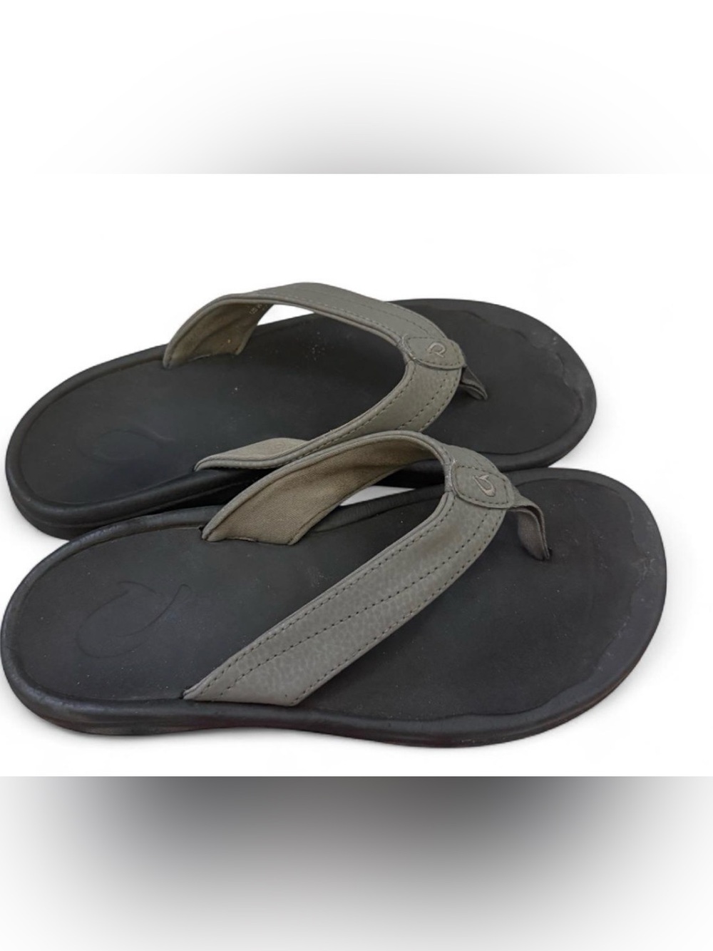 Olukai Ohana Sandals Grey Black Summer Shoes Women’s Size 5